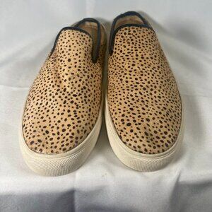 Boutique By Corkys "Abbott" Tan Print Slides Size 9 Leather Upper